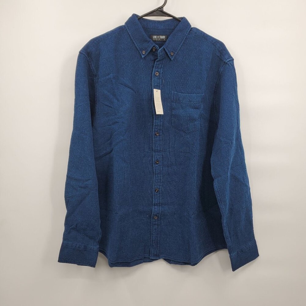 Line of Trade The Frank Waffle Shirt Top Men Size XL NWT Button Down Long Sleeve